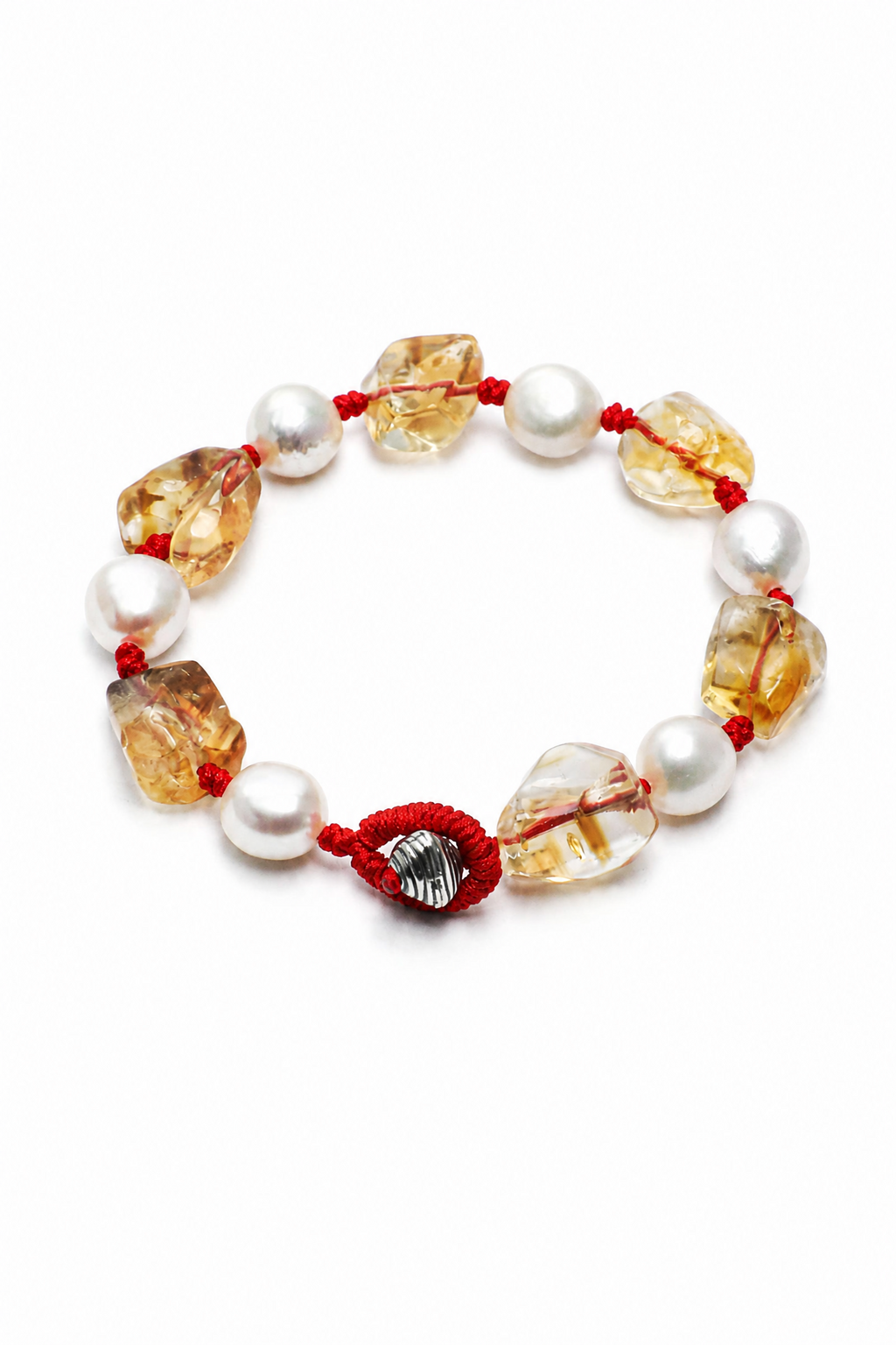 AMBER TETHER · Citrine & Pearl Bracelet