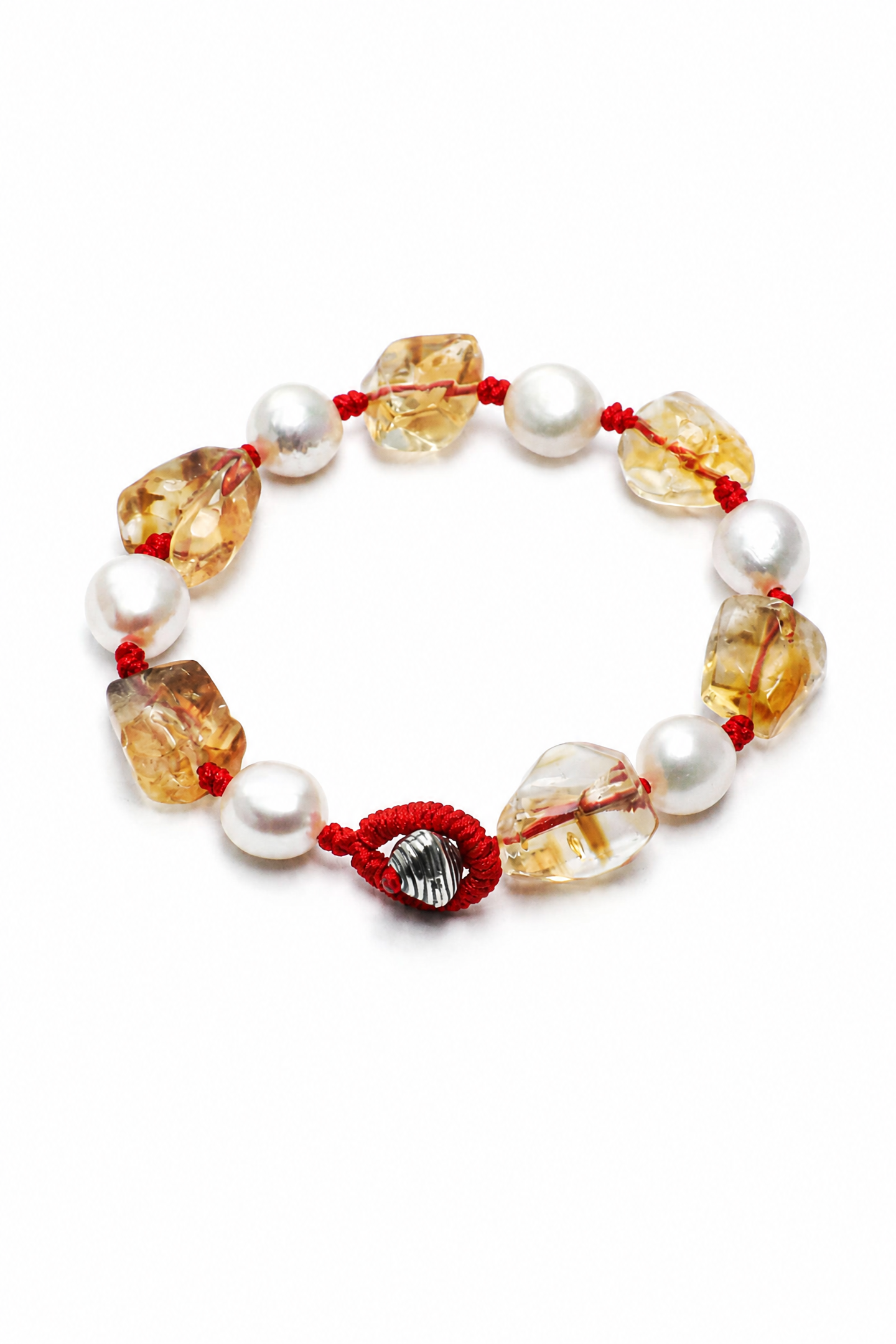 AMBER TETHER · Citrine & Pearl Bracelet