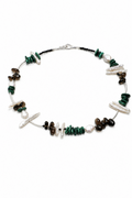 FOREST SHARD · Smoky Quartz & Malachite Necklace