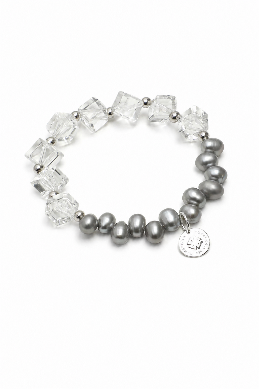 GLAZED PRISM · Rhombus Crystal & Shell Bracelet