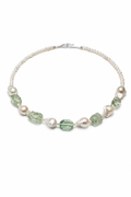 MIST TIDE · Fluorite & Baroque Pearl Necklace