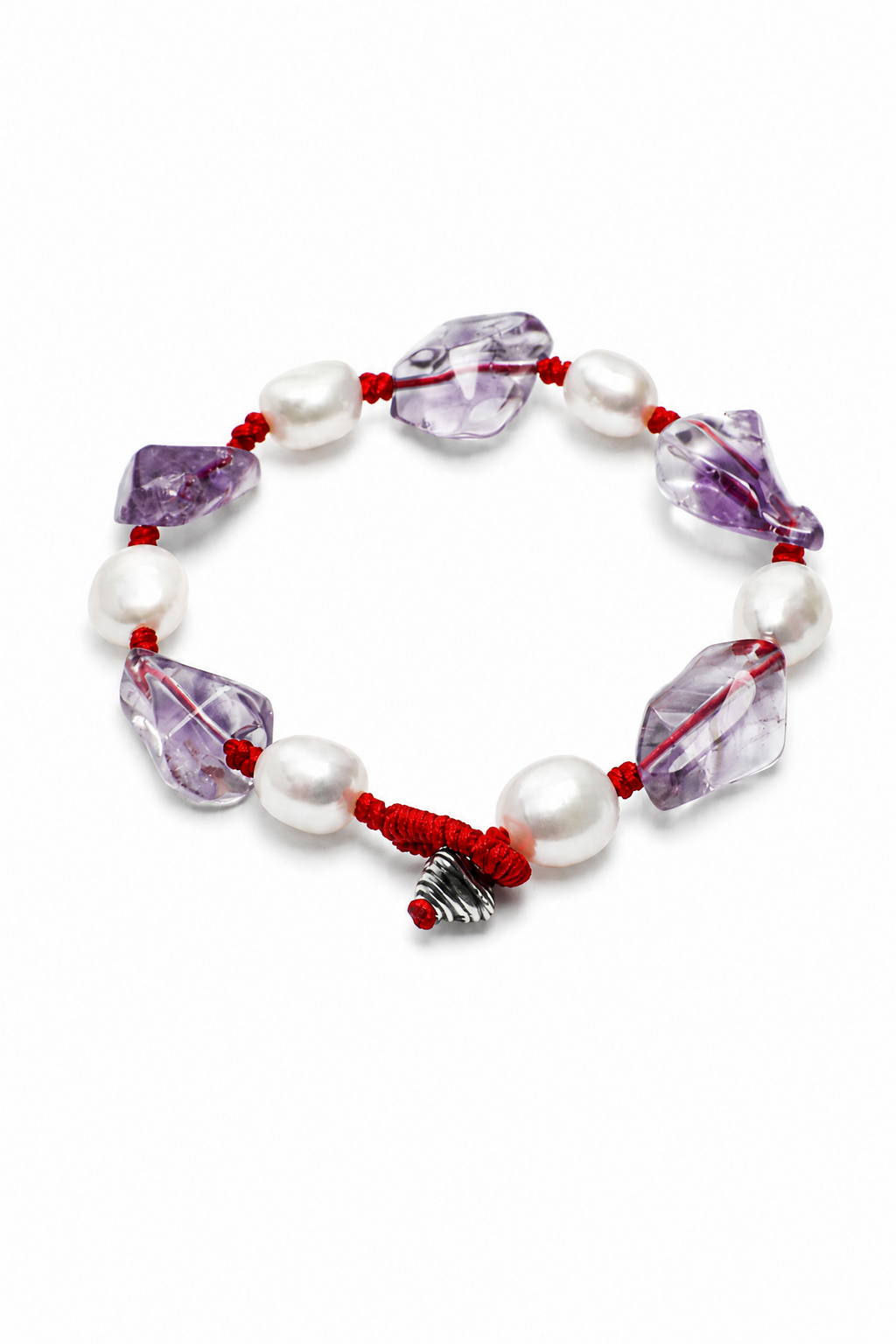 VIOLET RAY · Amethyst & Pearl Bracelet
