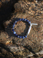 CYAN EROSION · Stick Pearl & Sodalite Bracelet
