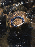 CYAN EROSION · Stick Pearl & Sodalite Bracelet