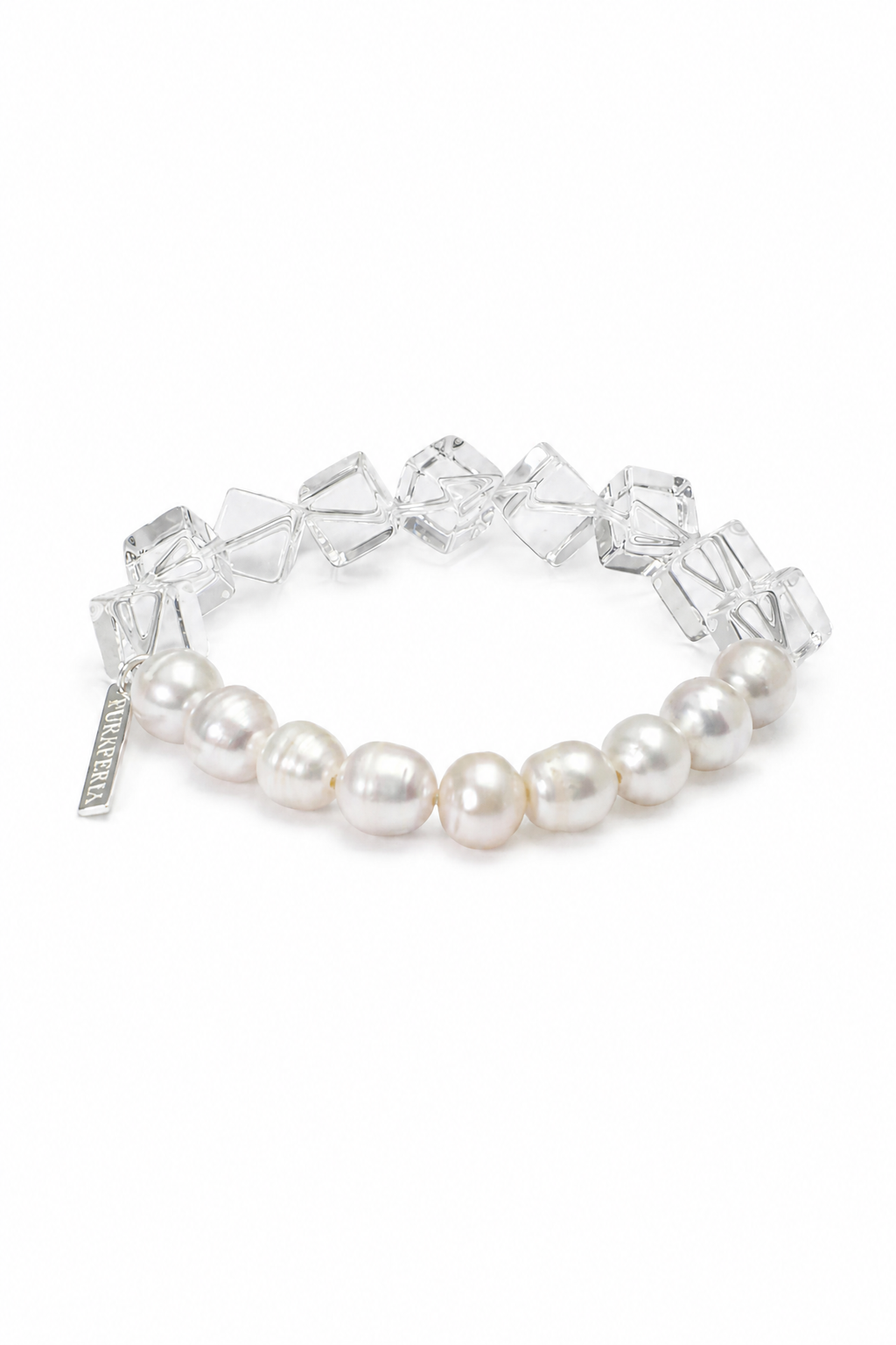 FROST MATRIX · Pearl & Clear Quartz Bracelet