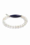 AZURE AXIS · Lapis & Pearl Bracelet