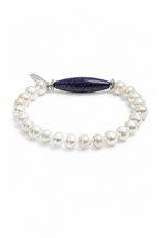 AZURE AXIS · Lapis & Pearl Bracelet