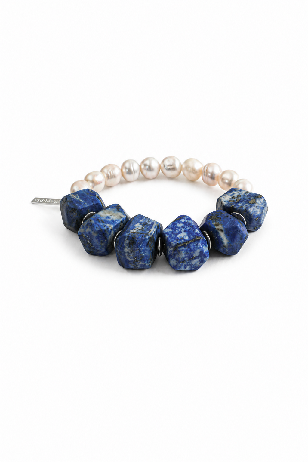 DEEP REALM · Lapis Lazuli & Pearl Bracelet