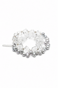 OPTIC GREY · Grey Pearl & Clear Quartz Bracelet