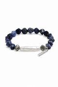 CYAN EROSION · Stick Pearl & Sodalite Bracelet