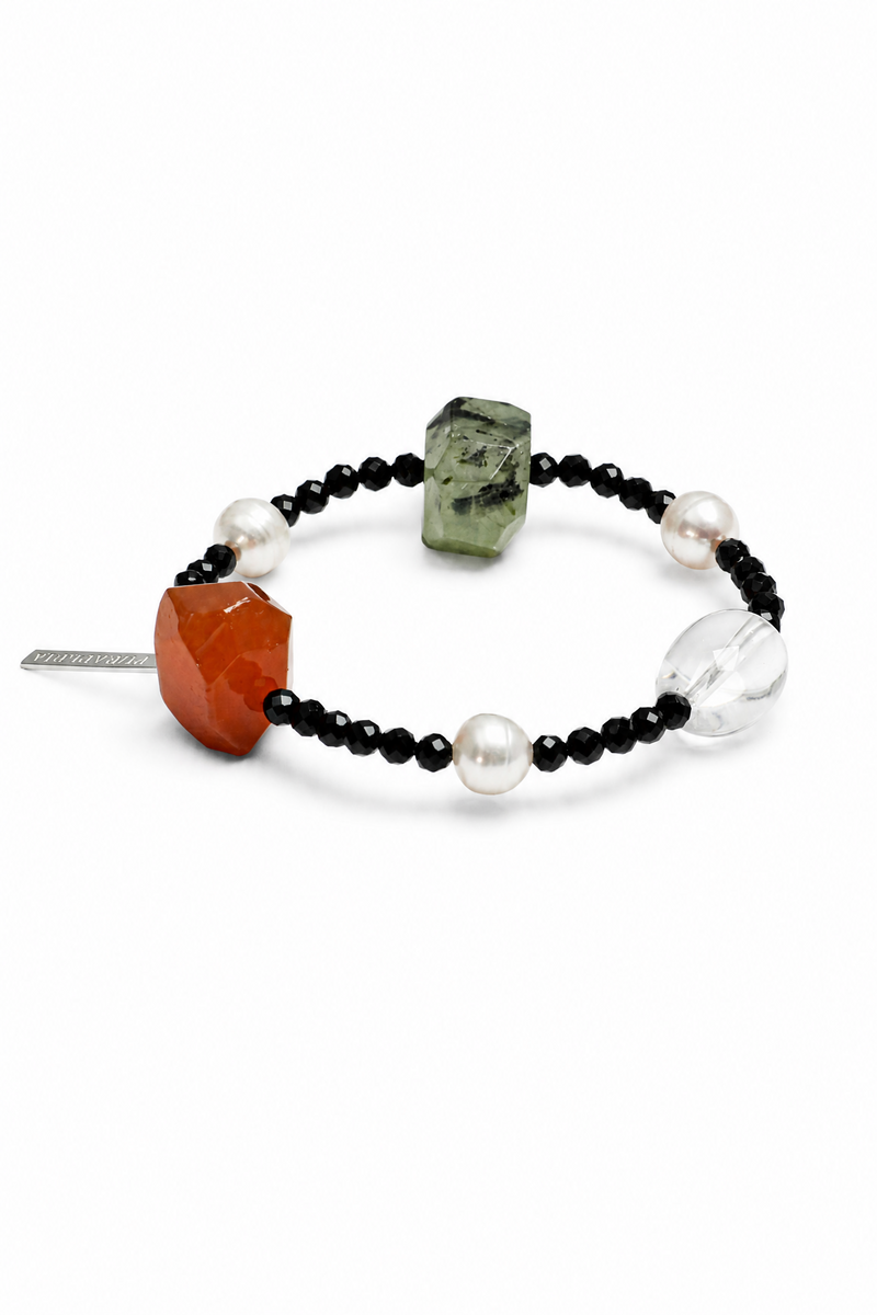 EMERALD & OBSIDIAN GLOW · Multi-Stone Bracelet