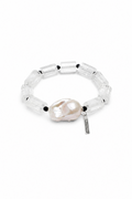 LUNAR COLUMN · Quartz & Baroque Pearl Bracelet