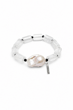 LUNAR COLUMN · Quartz & Baroque Pearl Bracelet