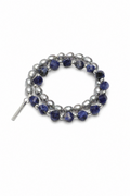 GREY RIPPLE · Sodalite & Pearl Double-Wrap Bracelet