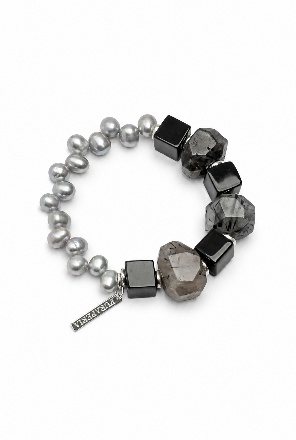 INK STRUCTURE · Rutilated Quartz & Agate Bracelet