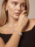LUNAR COLUMN · Quartz & Baroque Pearl Bracelet