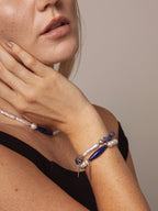 CYAN EROSION · Stick Pearl & Sodalite Bracelet