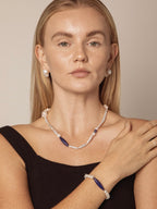 DEEP TIDAL MARK · Lapis & Pearl Necklace