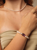 VIOLET PERSPECTIVE · Amethyst & Pearl Bracelet