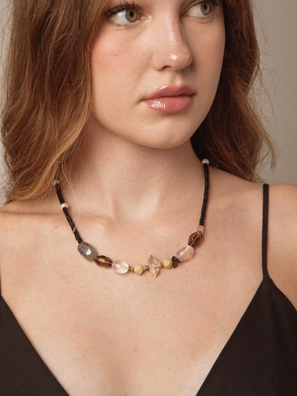 OBSIDIAN RAMPART · Multi-Stone Necklace