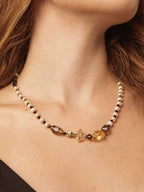 SMOKY STRUCTURE · Onyx & Citrine Necklace